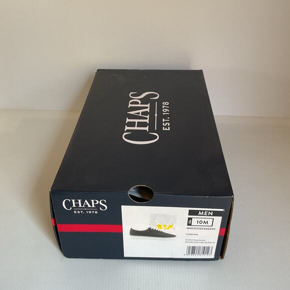 Chaps Sneakers Men’s Canvas Gray Size 10M New in Box Casual Comfort Shoes - Picture 13 of 13